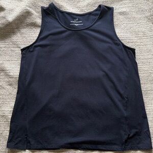 J Jill Luxe Supima Navy scoop neck tank